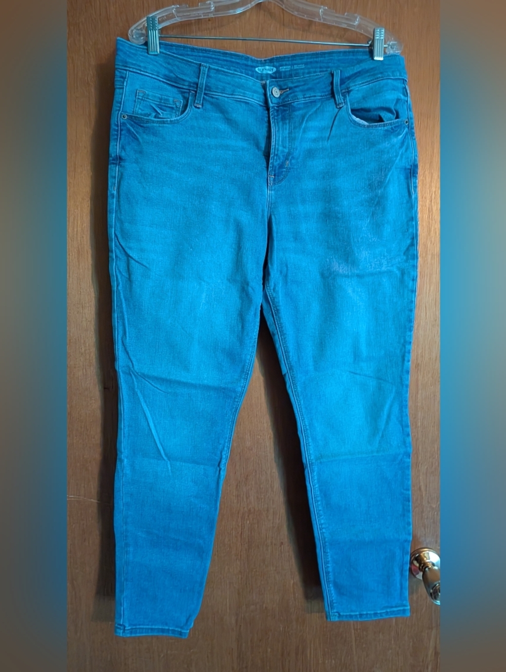 Old Navy Women’s Teal-Blue Skinny Jeans